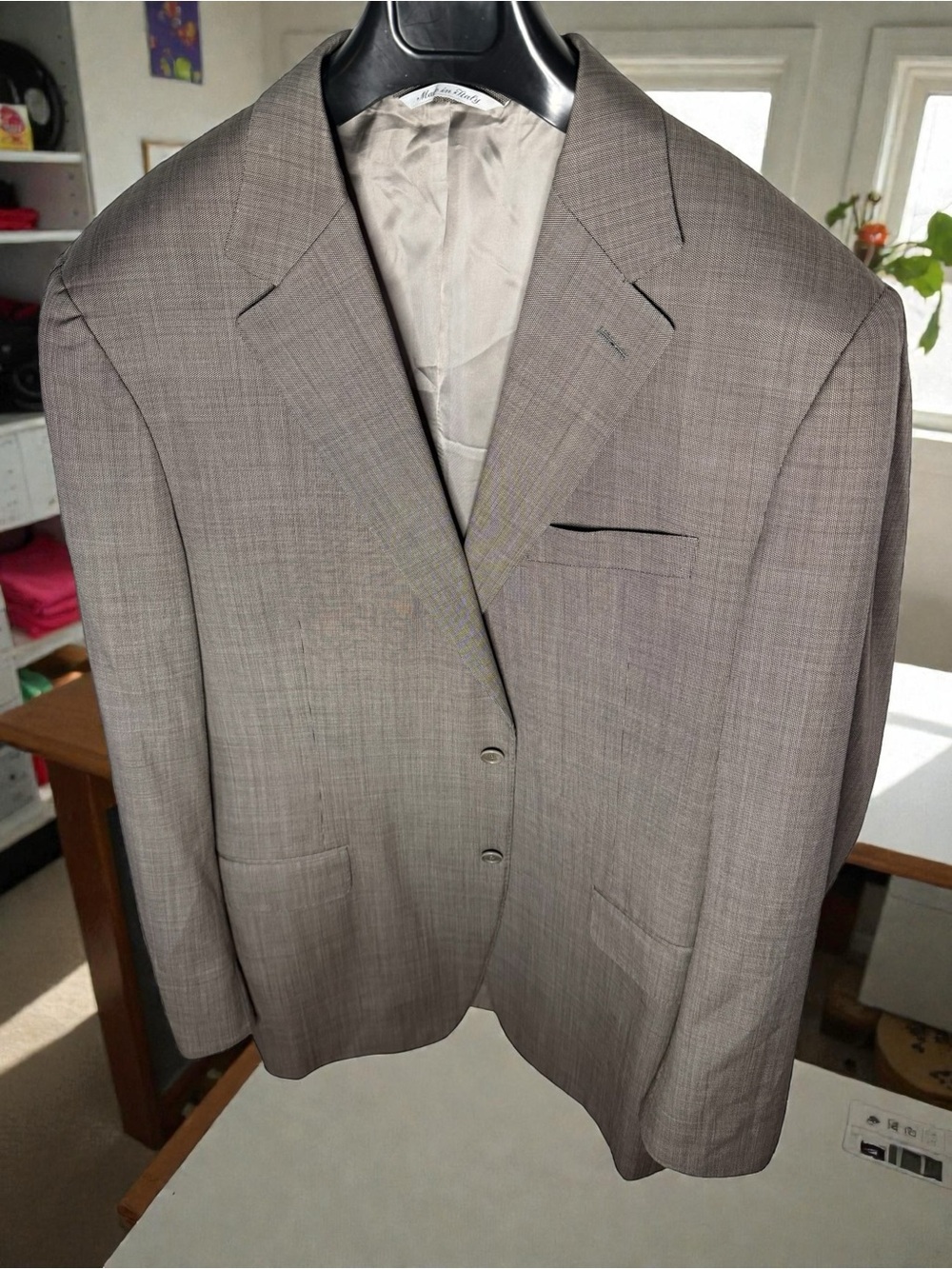 Canali Men's Two-Button Sport Coat in Taupe
